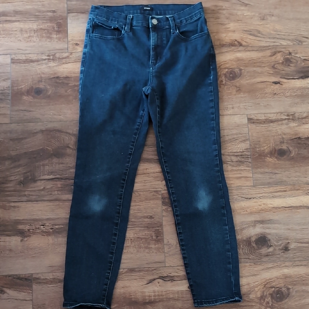 Express Women's Dark Blue Skinny Jeans